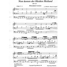 Nun komm der Heiden Heiland / BWV 659/Förenklad version / J S Bach